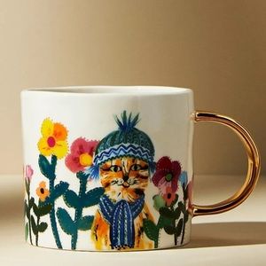 Anthropologie Francesca Kaye Feline Atelier Mug ✨NIB✨